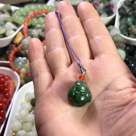 和田玉（碧玉）未镶嵌手机链