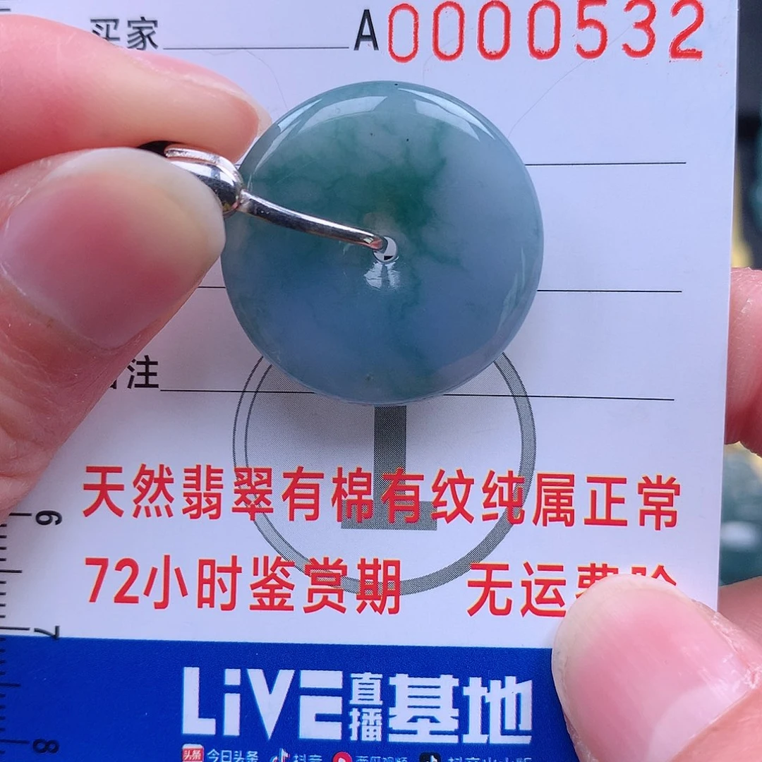 翡翠颈饰银S925镶嵌吊坠