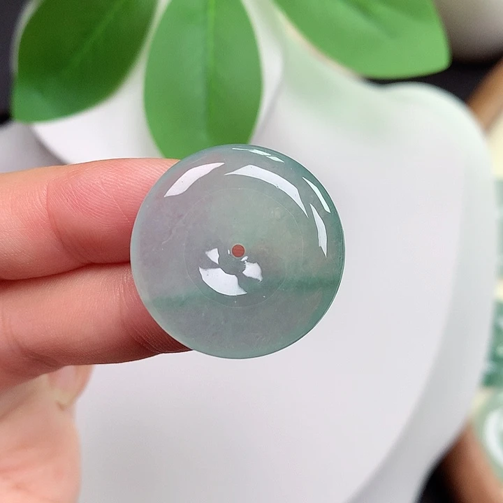 颈饰未镶嵌翡翠平安扣 24.9x5.6mm