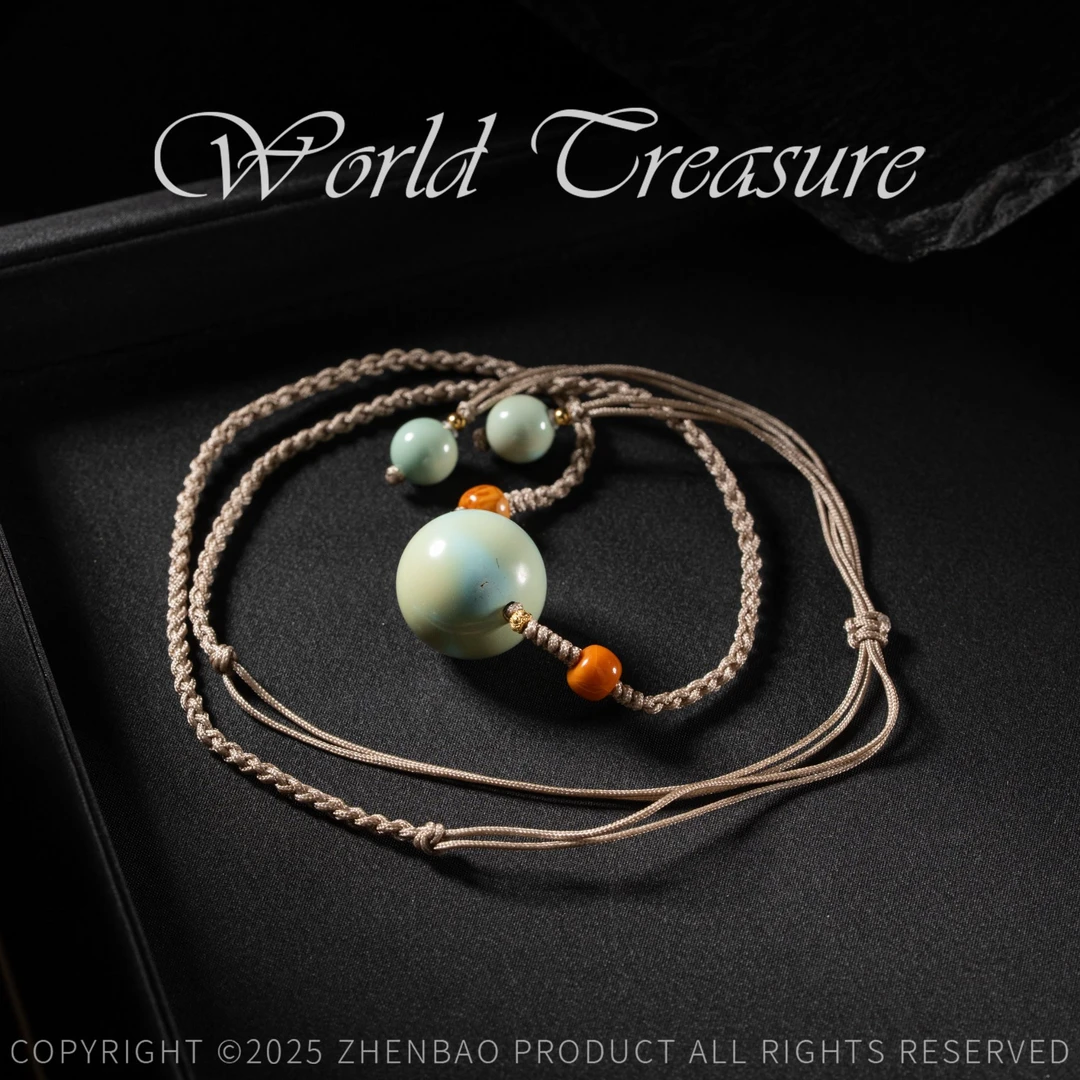 【世间臻宝】绿松石大圆珠项链/Q3239/18m/70cm/多样性发一件/孤