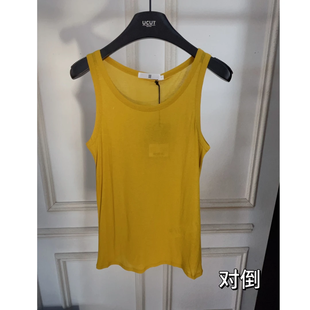 UCUT简刀18224 DUIDAO对倒25新款品牌设计师黄色轻薄舒适背心