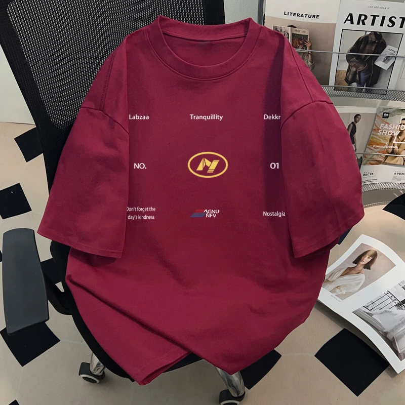 jtrt美式复古纯棉短袖T恤男女夏季潮牌宽松休闲oversize情侣上衣