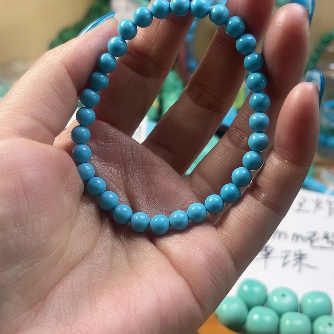 湖北工厂批发精品手串绿色蓝色雕刻单珠DIY配饰源头