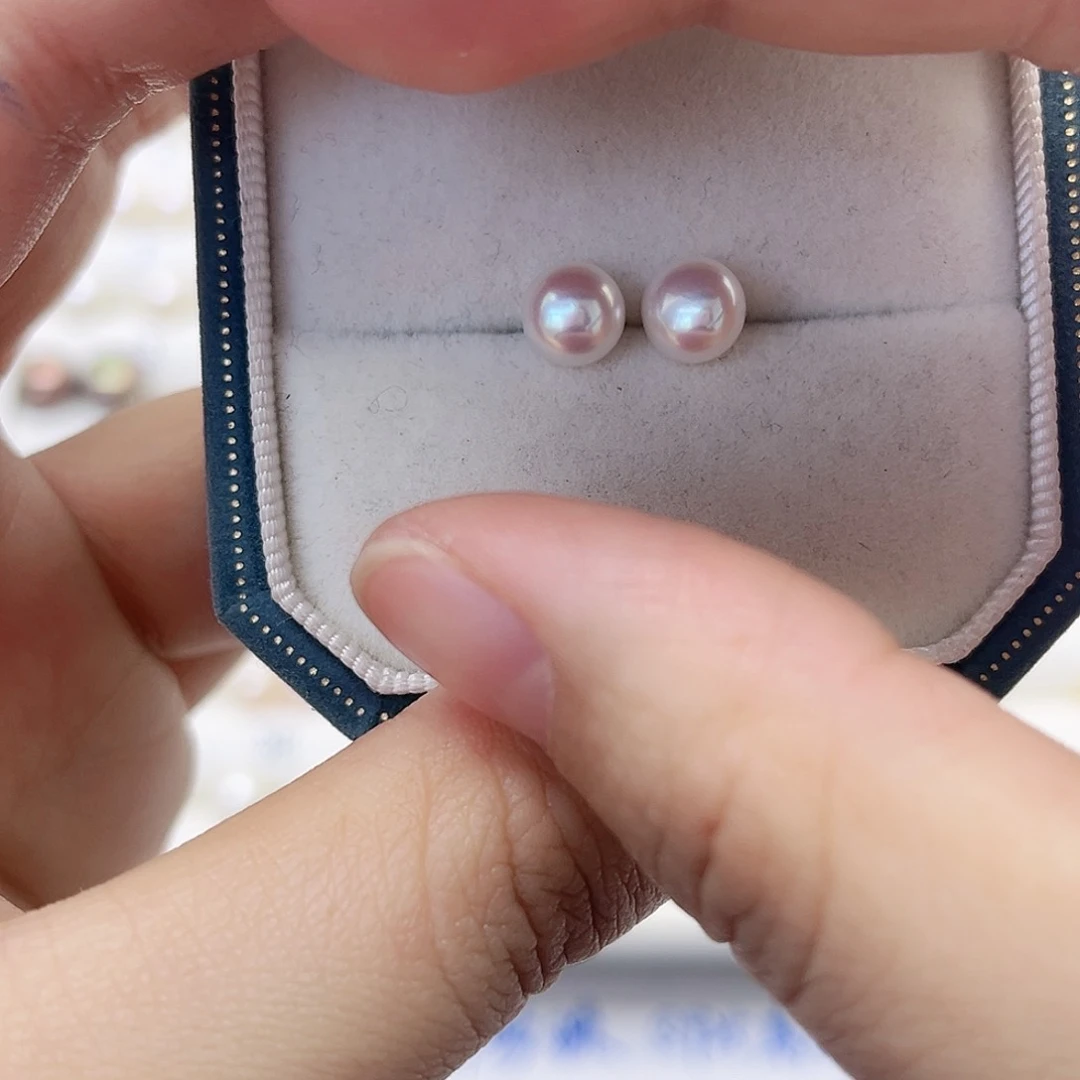 淡水珍珠耳饰银S925镶嵌素*?