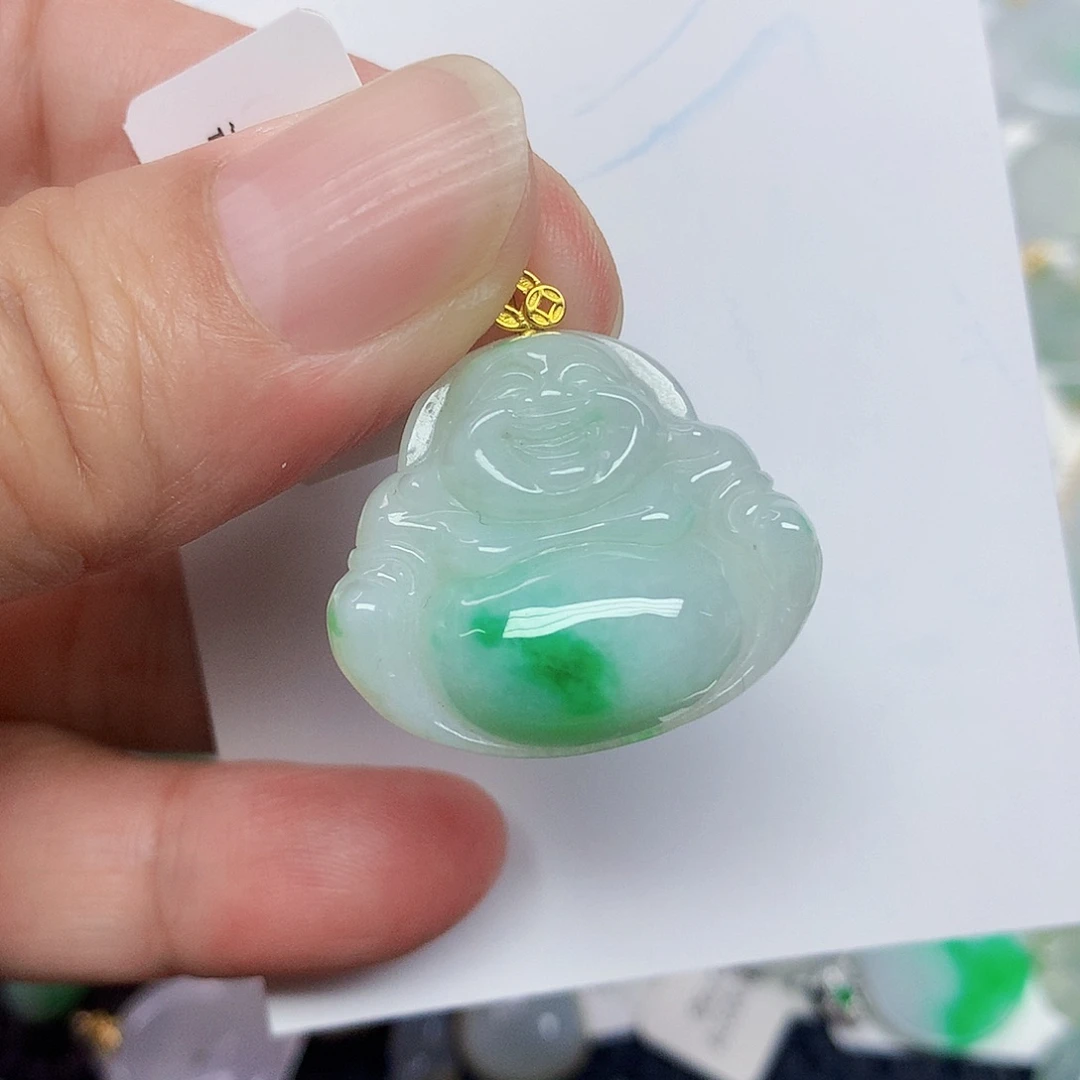 翡翠18K金镶嵌颈饰3456789