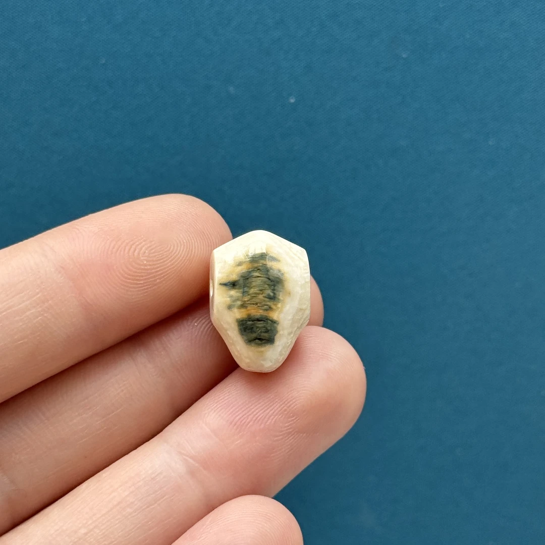 D4534天然猛犸象牙特色鲨鱼背三通11.4mm支持鉴定 假一罚四