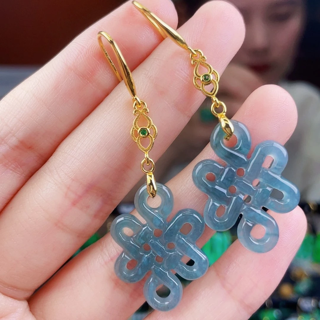 翡翠未镶嵌耳饰饰品