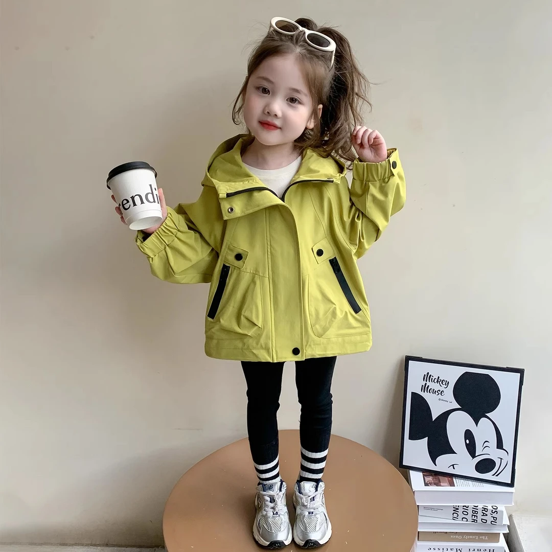 女宝冲锋衣春秋女童中国风小童女孩女夏季防水休闲夹克外套上衣