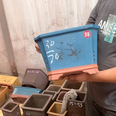 紫砂花盆手工艺品