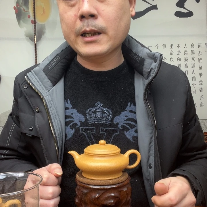 茶壶紫砂原矿黄金段全手工虚扁210毫升