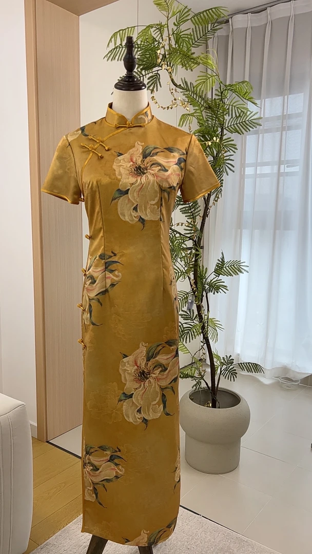 【满庭芳】25款春夏送考气质旗袍裙S--3XL