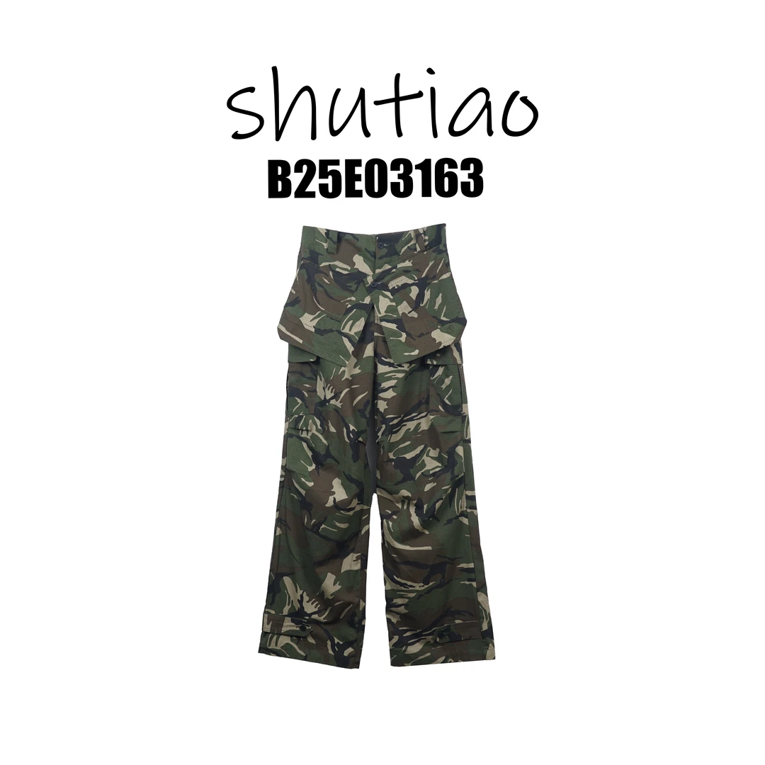 【SHUTIAO】2025夏季：新款小众设计款裤子B25E03163