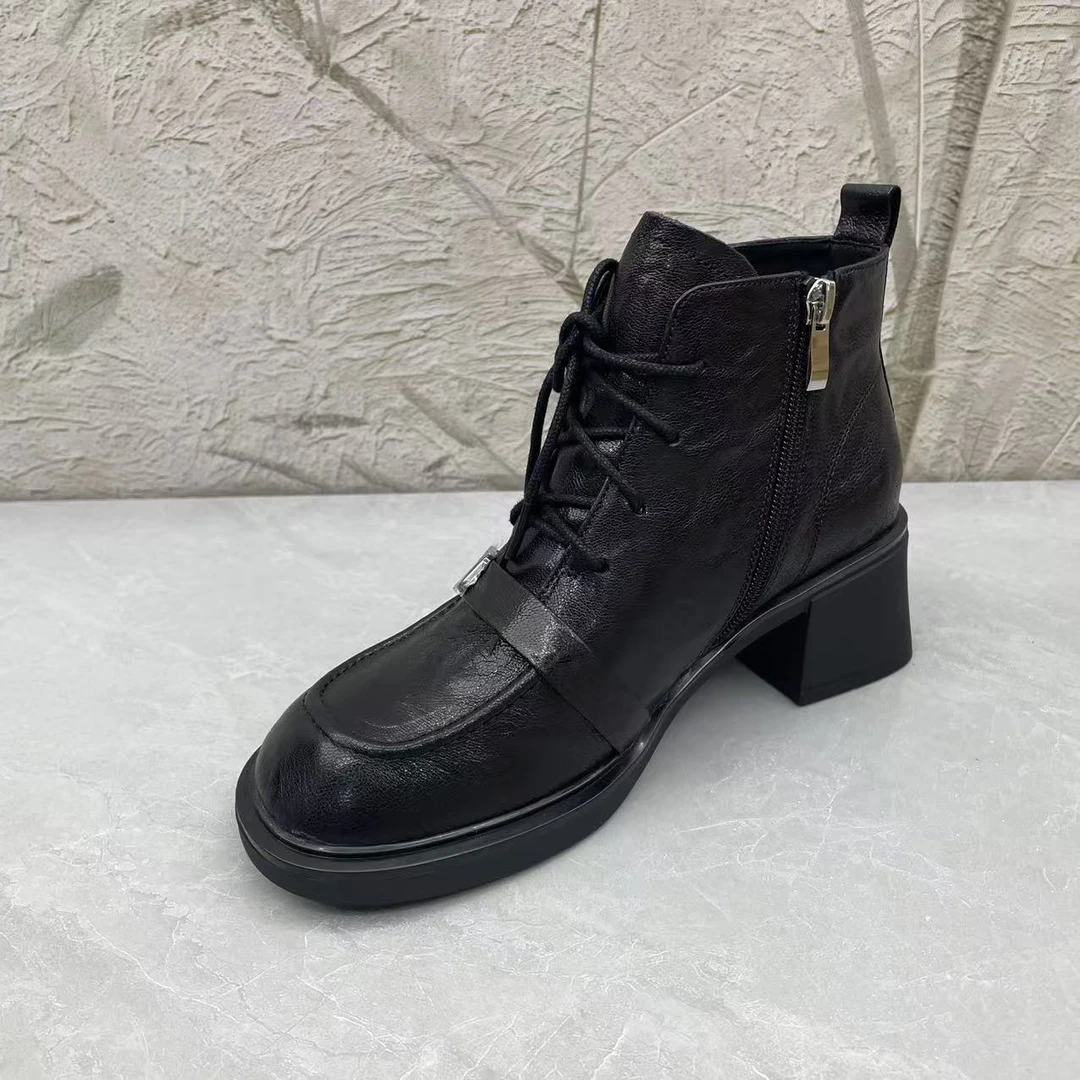 短靴女女靴子（羊皮）61805-98 绒（孤品）a/b区37/38码