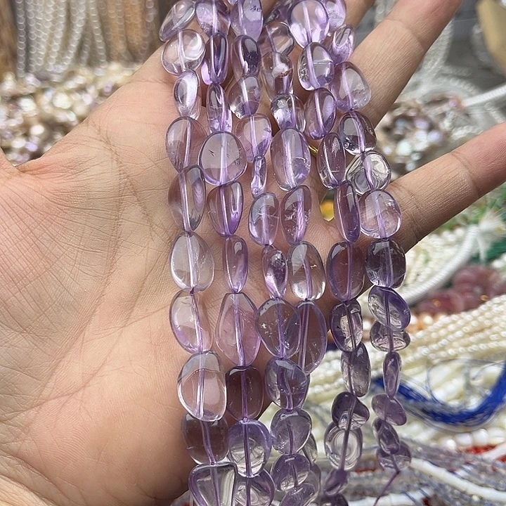 玛瑙/玉髓未镶嵌珠宝半成品一条玻利维亚紫晶随型