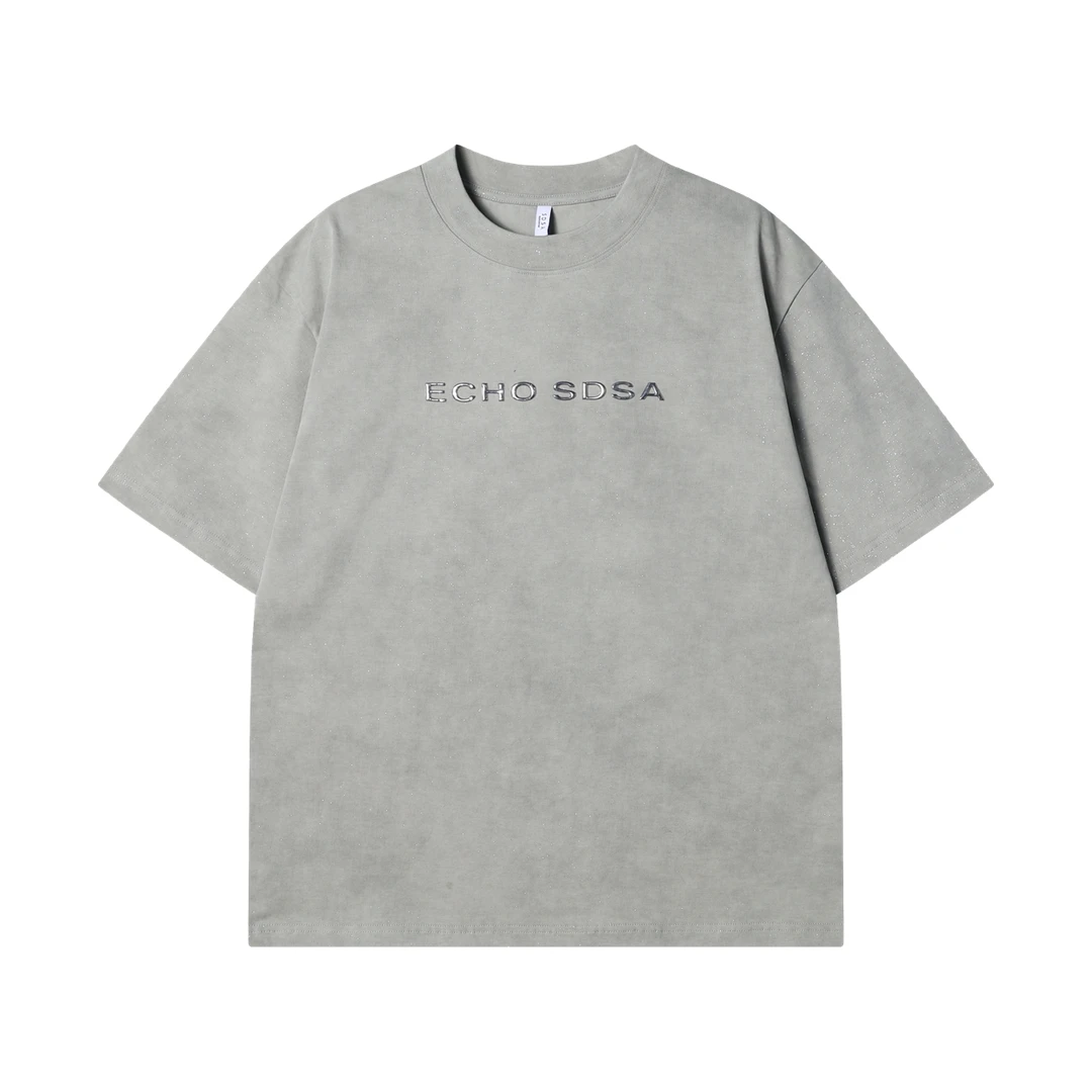 夏季高级感新款SDSA满天星字母短袖百搭休闲上衣潮流宽松圆领T恤