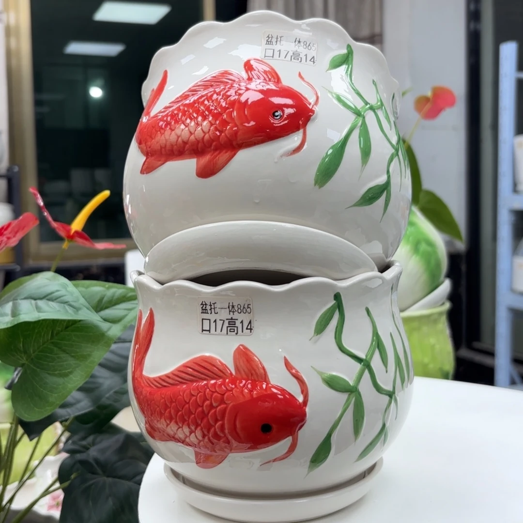 @夏西陶瓷花盆@@5865