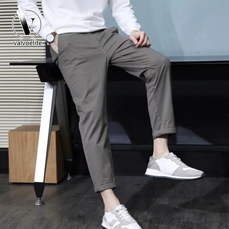 VALVOELITE夏季2025新款男士商务休闲裤直筒宽松潮流修身薄款裤子
