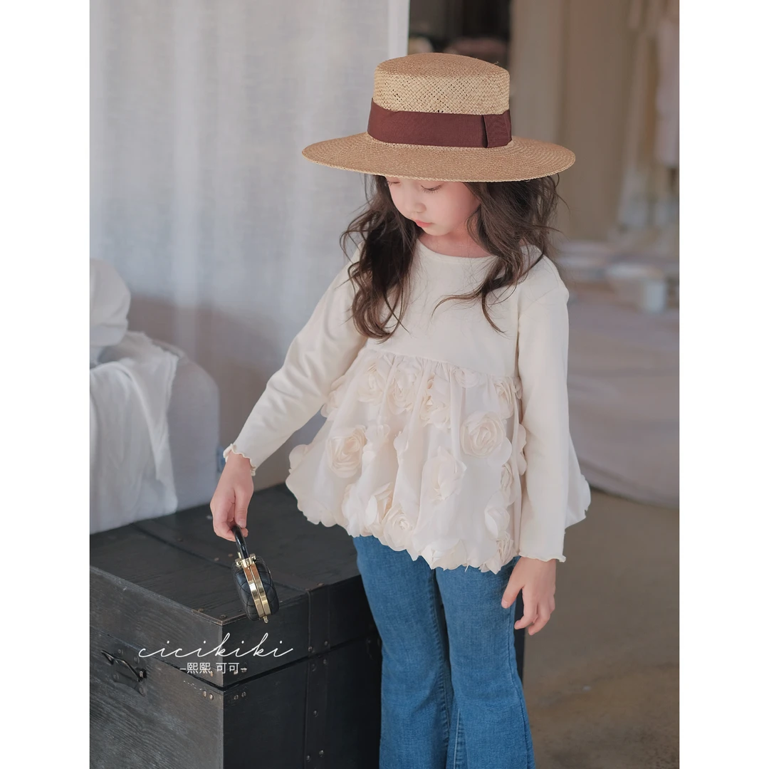 现货【欧尼酱】女童童装时尚春款儿童长袖针织衫熙熙可可SY2430