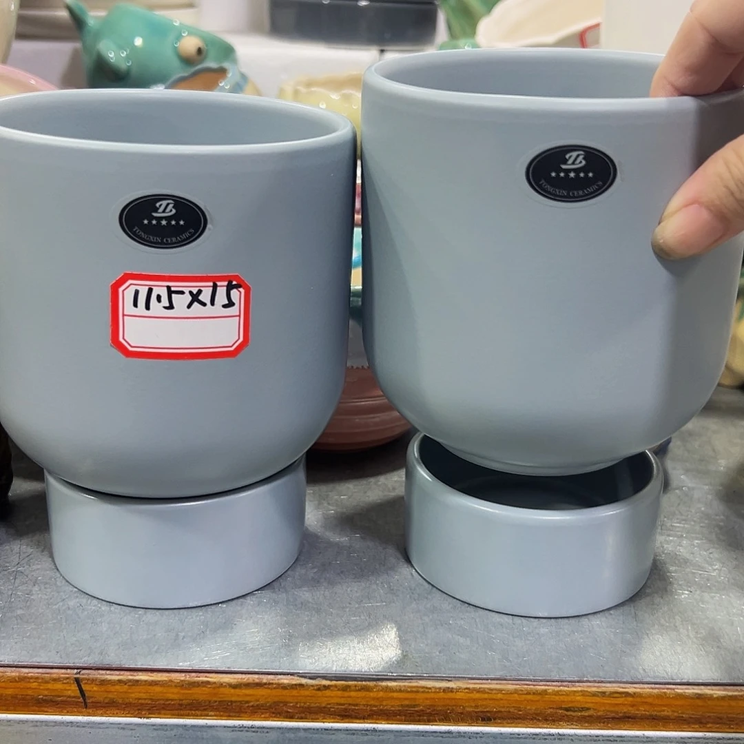 外贸尾单陶瓷花盆凑10米包邮