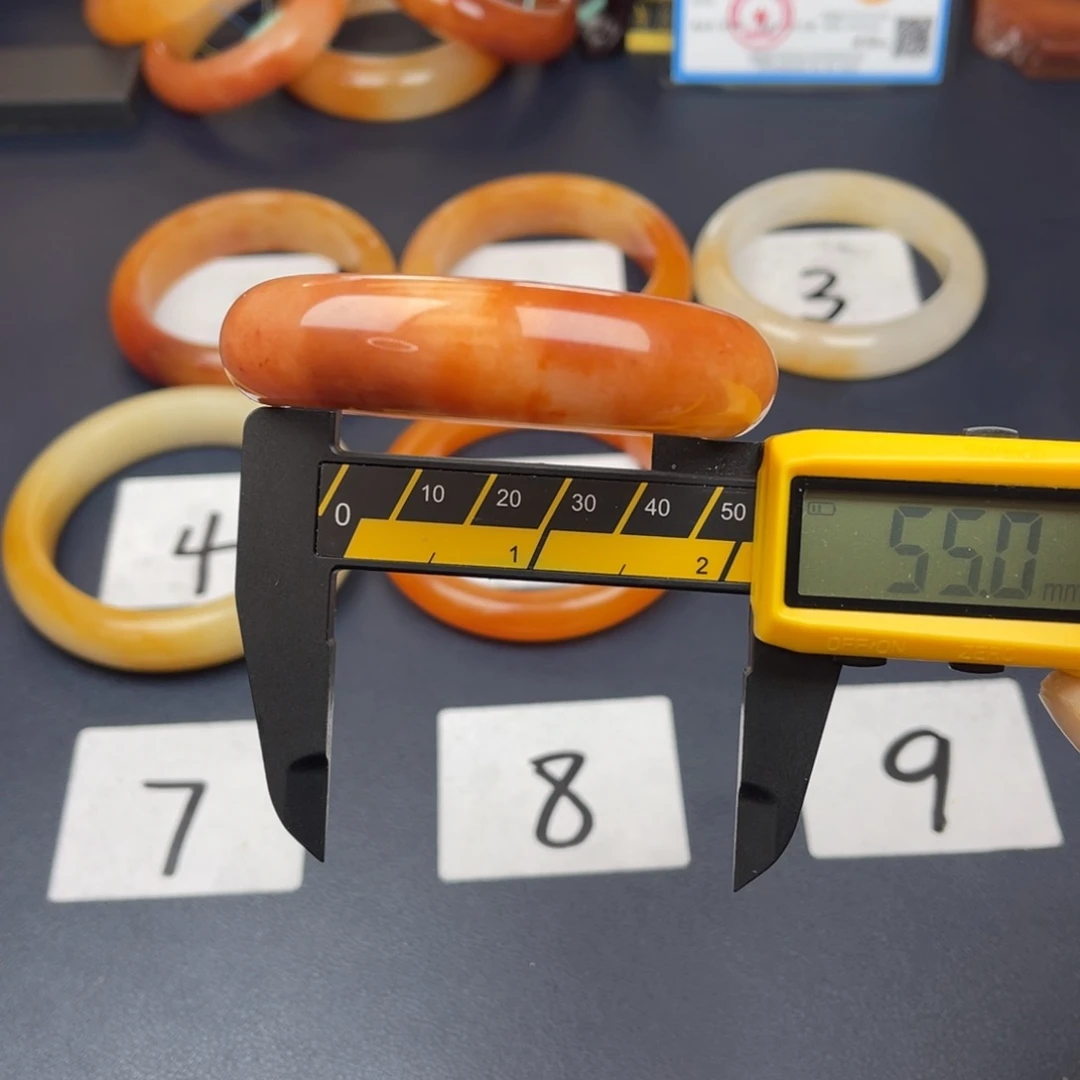 合金石英质玉（黄龙玉）手镯6号55圈