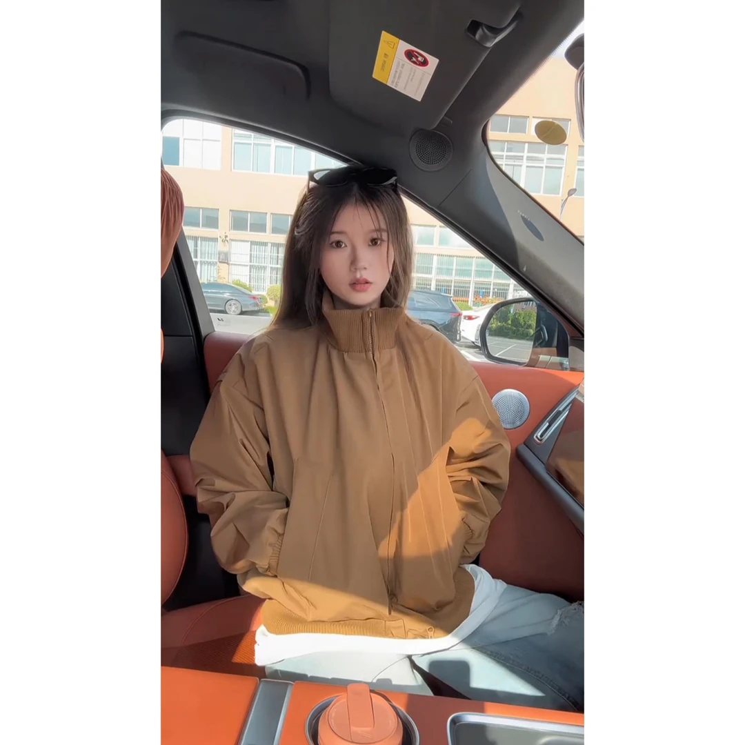 bomber短款工装外套男女款秋季三防立领冲锋衣美式复古飞行员夹克