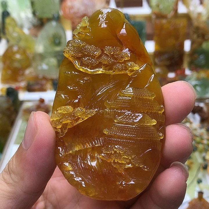 未镶嵌蛇纹石玉珠宝半成品