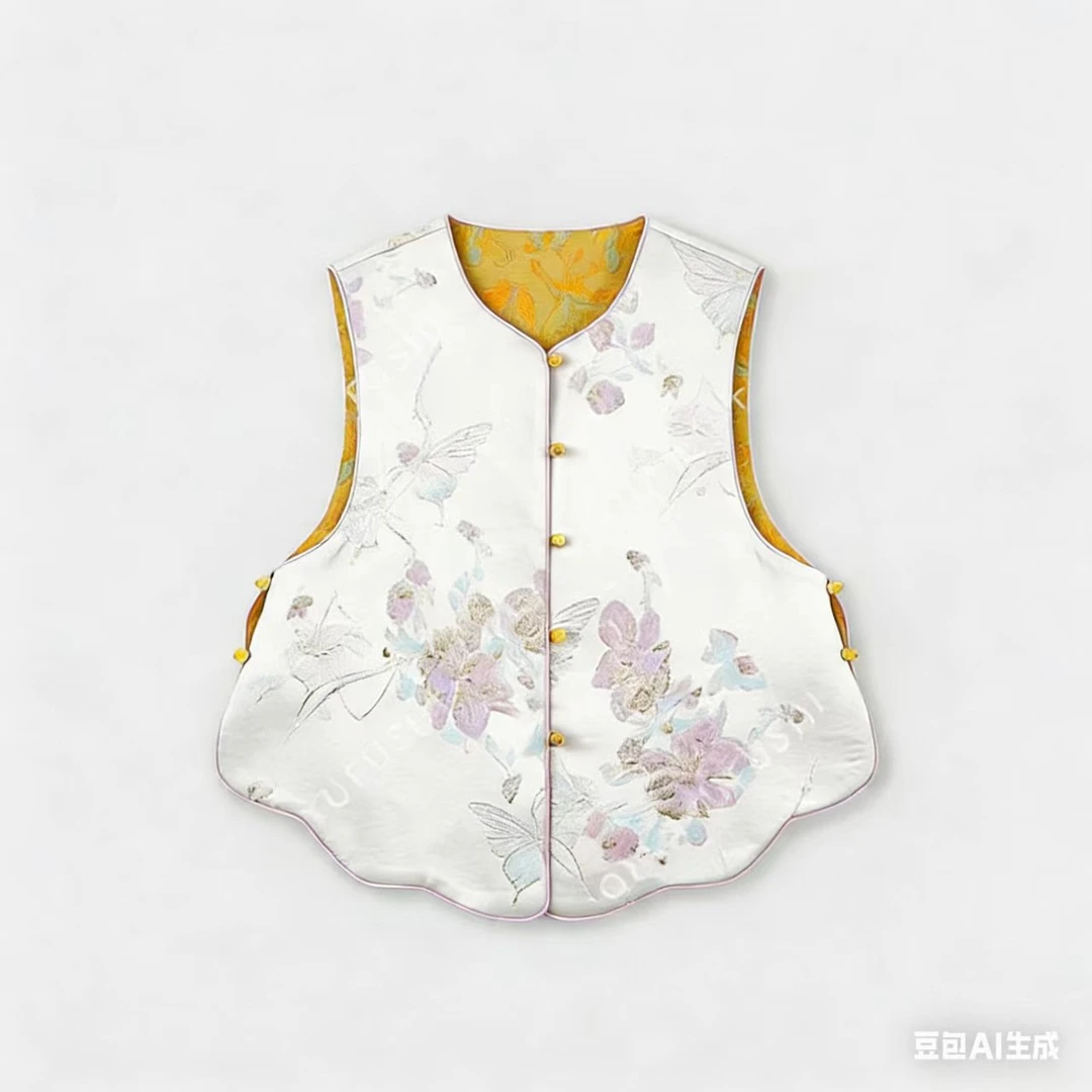 【闭月羞花】2026最新款新中式双面穿优雅气质国风马甲女款外穿春秋