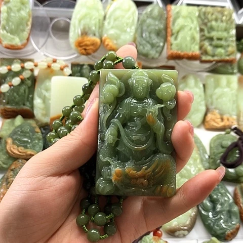 和田玉未镶嵌挂件