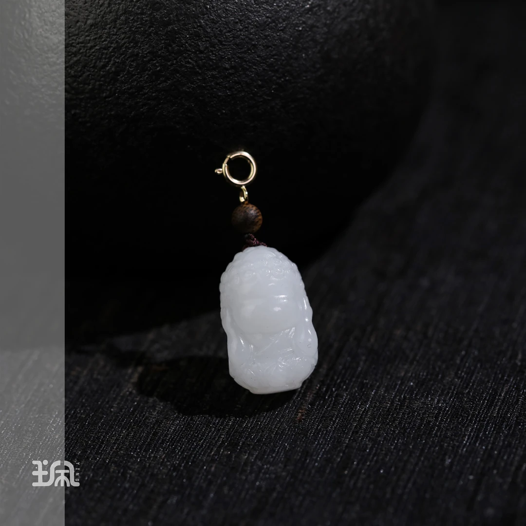 不闻|和田玉*吊坠不含链*18K金镶嵌CYB25020711多样性发其一（P）