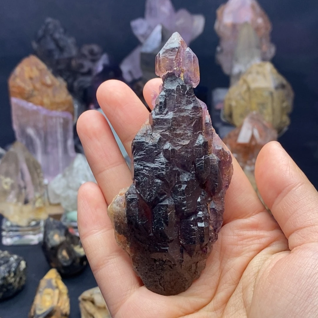 ****️未镶嵌水晶摆件马岛紫黄超