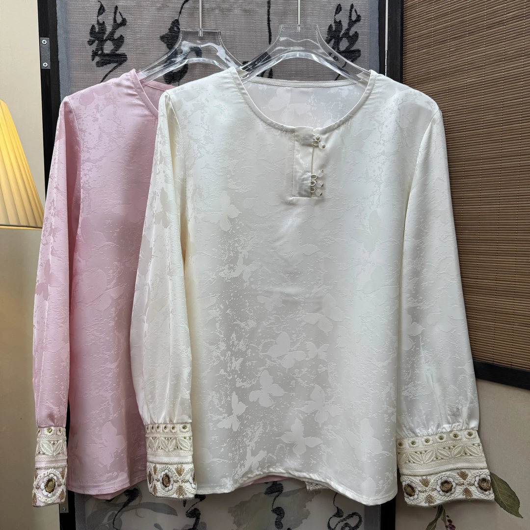 [醉世]衬衫时尚休闲夏季复古中国风中式立领薄款衬衣宽松