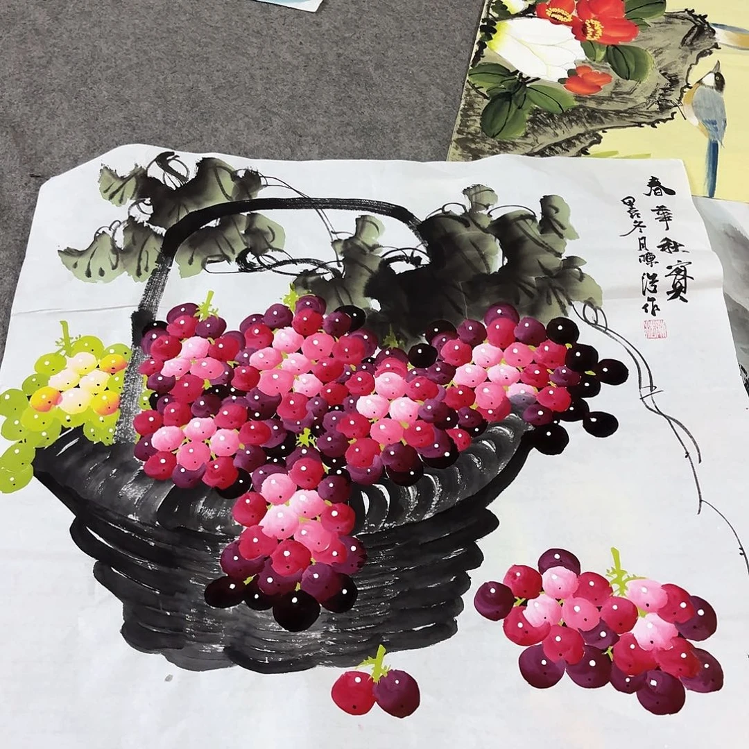 国画国画作品画心一张