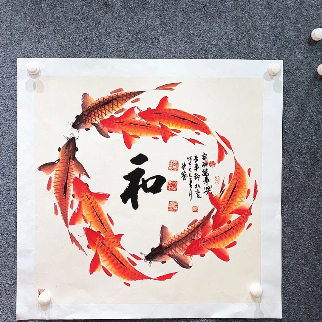 国画纯手绘系列画心