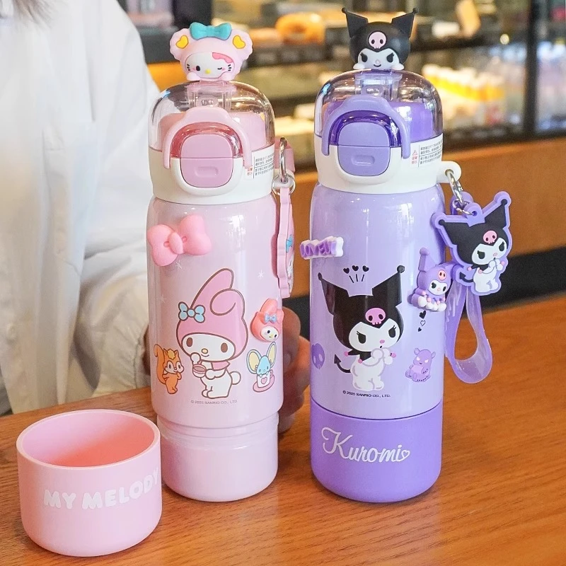 美乐蒂儿童保温杯女孩上学专用夏天新款高颜值学生316不锈钢杯子