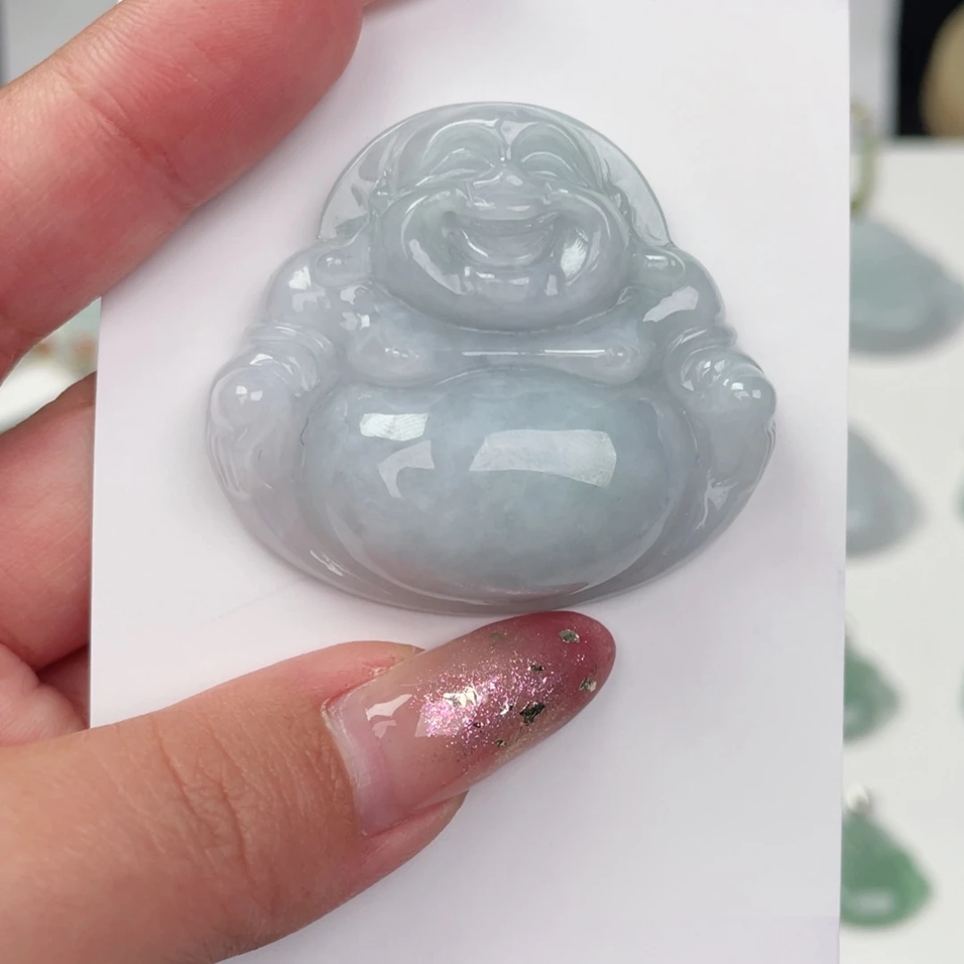 翡翠未镶嵌颈饰佛公