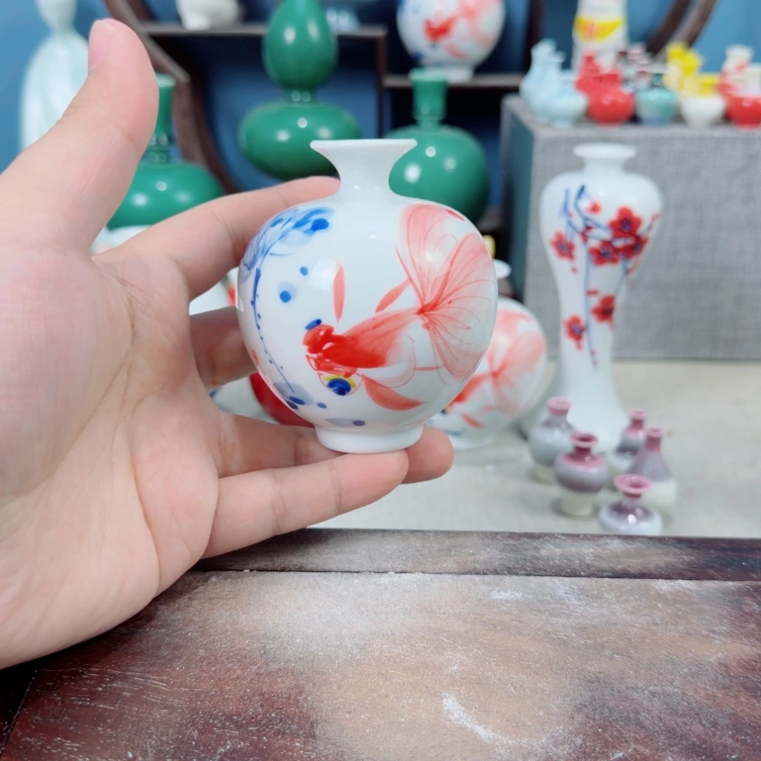 陶瓷手工小花器摆件