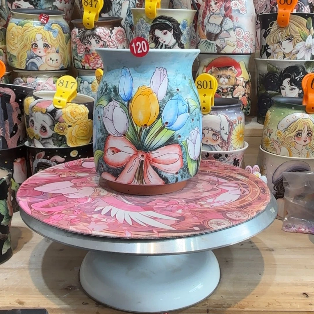 景德镇手绘花盆陶瓷11/16