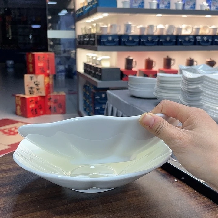 45%以上骨粉骨瓷2个花边盘