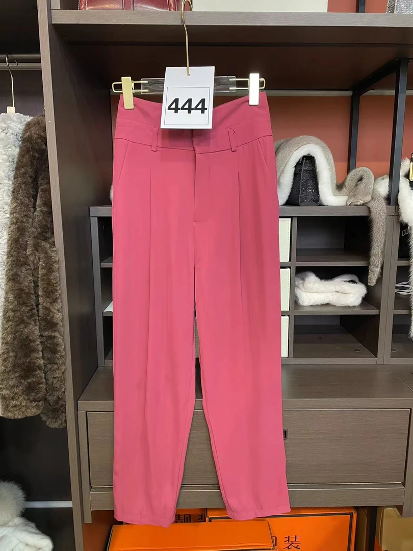 444休闲裤秋冬百搭高腰直筒潮流舒适简约白色宽松长裤卫裤夏季