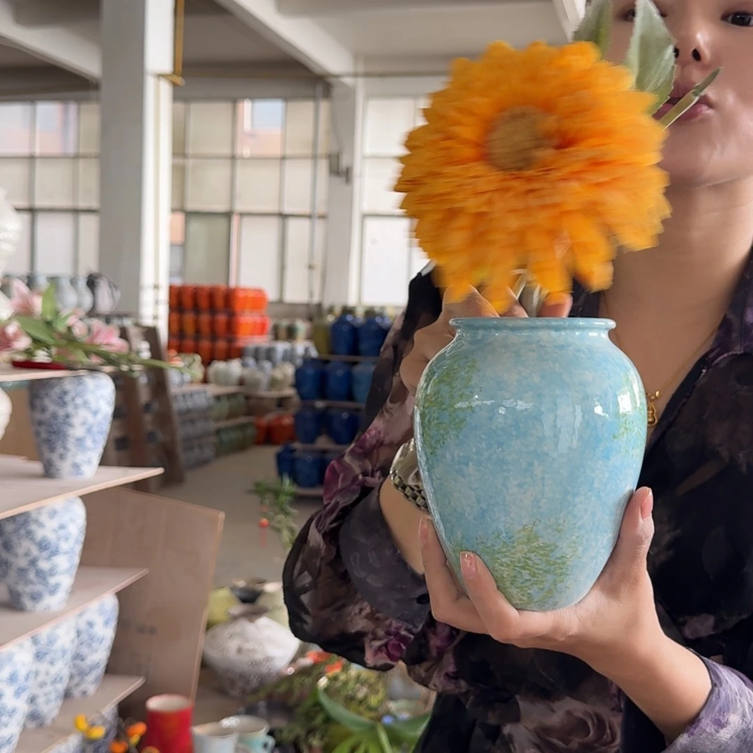 景德镇陶瓷花瓶天空之镜高15口径8公分