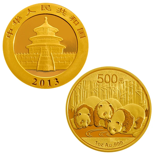 2013版熊猫普制金币1盎司（历史币无说明书包装盒）