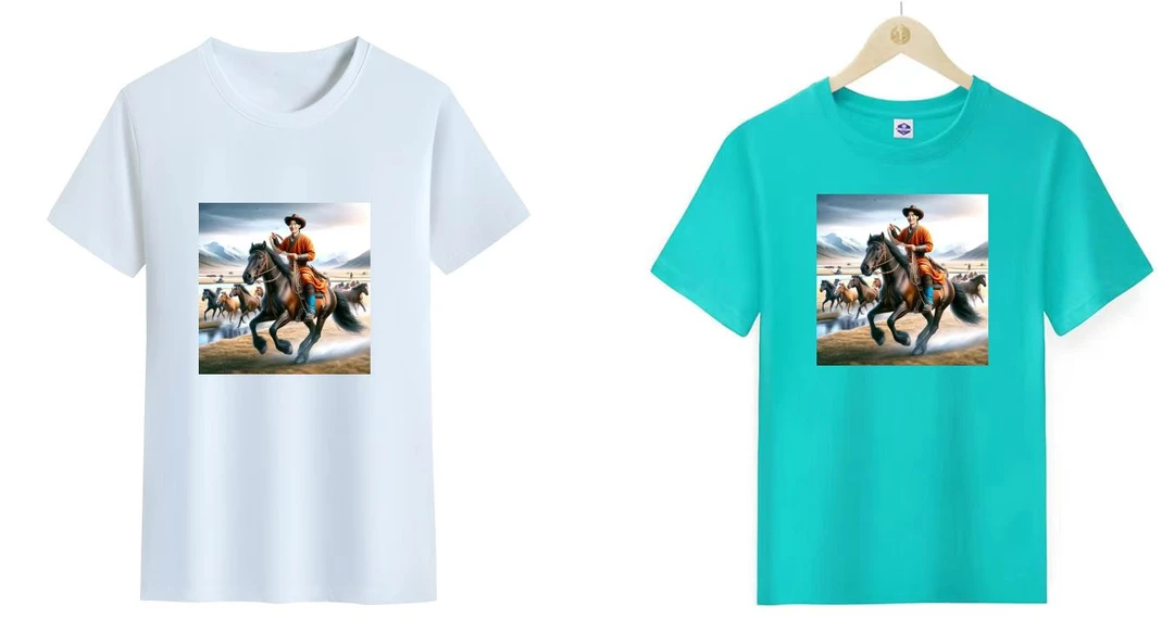 短袖民族图案常规85棉加印花短袖半袖夏季夏装学生聚会班服上衣