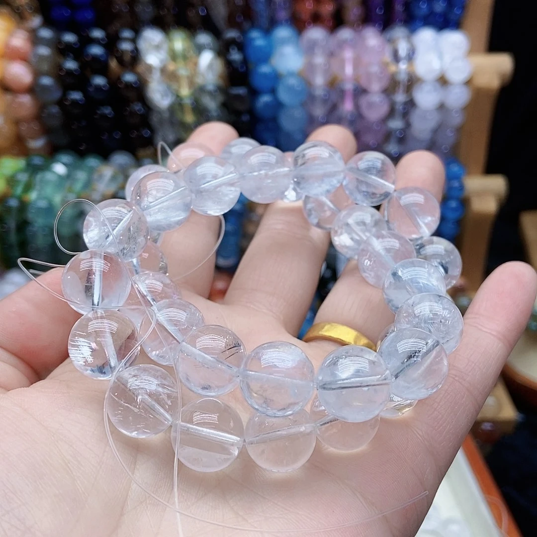 水晶手串未镶嵌赵****?两条做项链