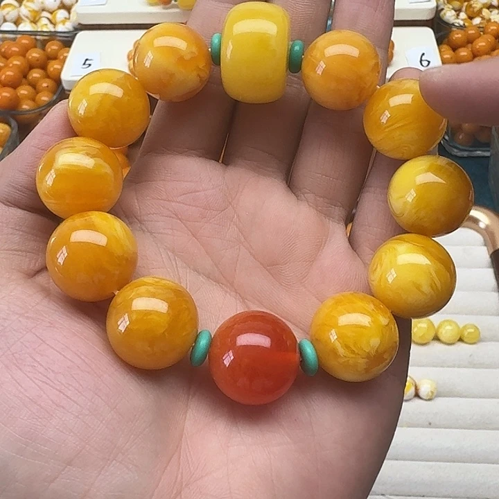 陈***果非金属精品老蜡色素串搭配一条