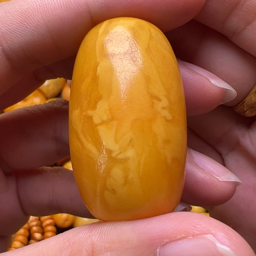 蜜蜡未镶嵌裸石桶珠