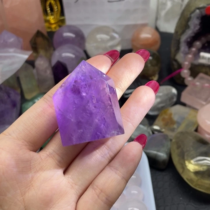 发饰未镶嵌水晶天然水晶紫水柱2