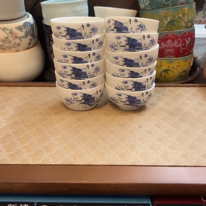 陶瓷单杯微瑕12个童趣