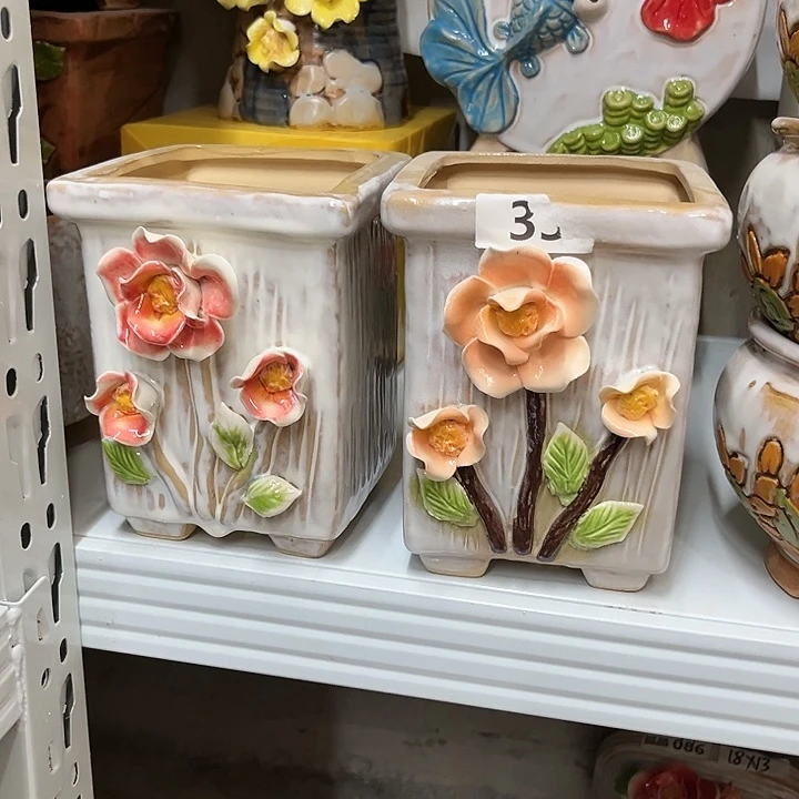 紫砂花盆粗陶材质多肉花盆
