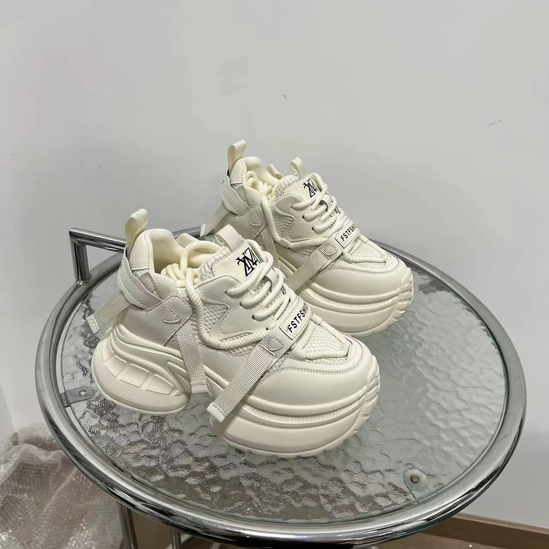 【望春】增高10CM 2024年新款系带老爹鞋内增高透气R002-2