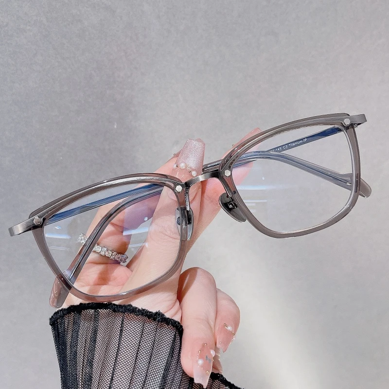 37-设计师款眼镜框男款超轻纯钛眼镜架近视可配气质商务高级感